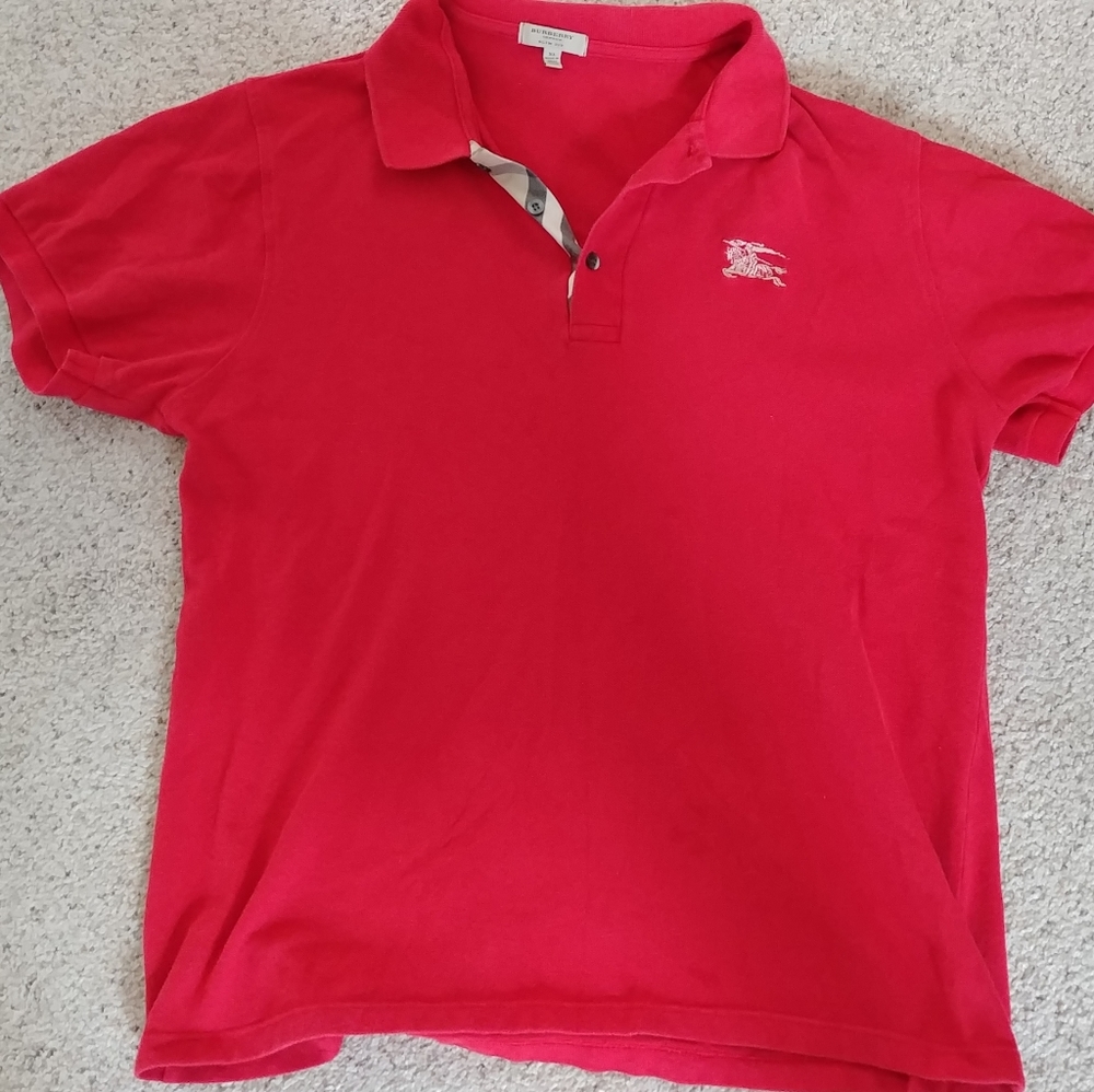 Burberry Polo Shirt Men's XL Red